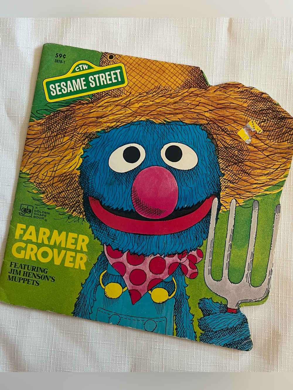 A golden shape book Farmer Grover Sesame Street paperback 1979